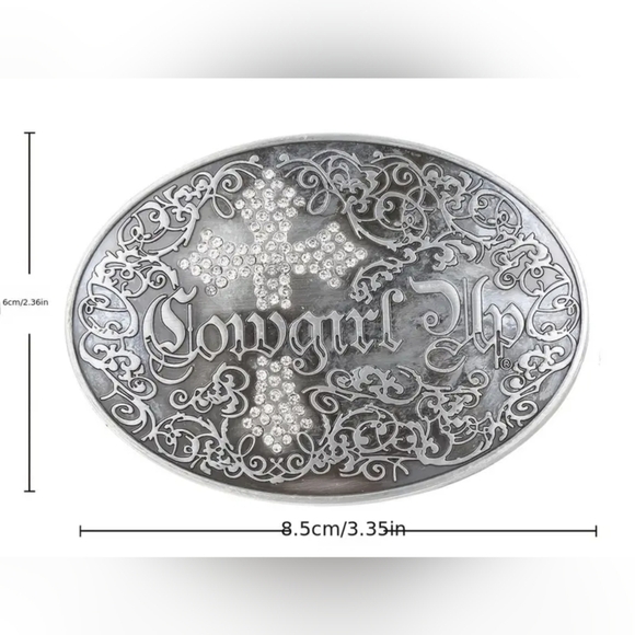 Cross Retro cross Pattern Belt Buckle - Stylish Western Cowgirl Accessory T3MIS - Picture 3 of 3